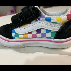Vans Old Skool Rainbow Checkerboard - Toddler 6